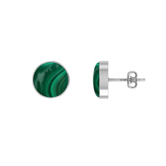 malachite cab earrings