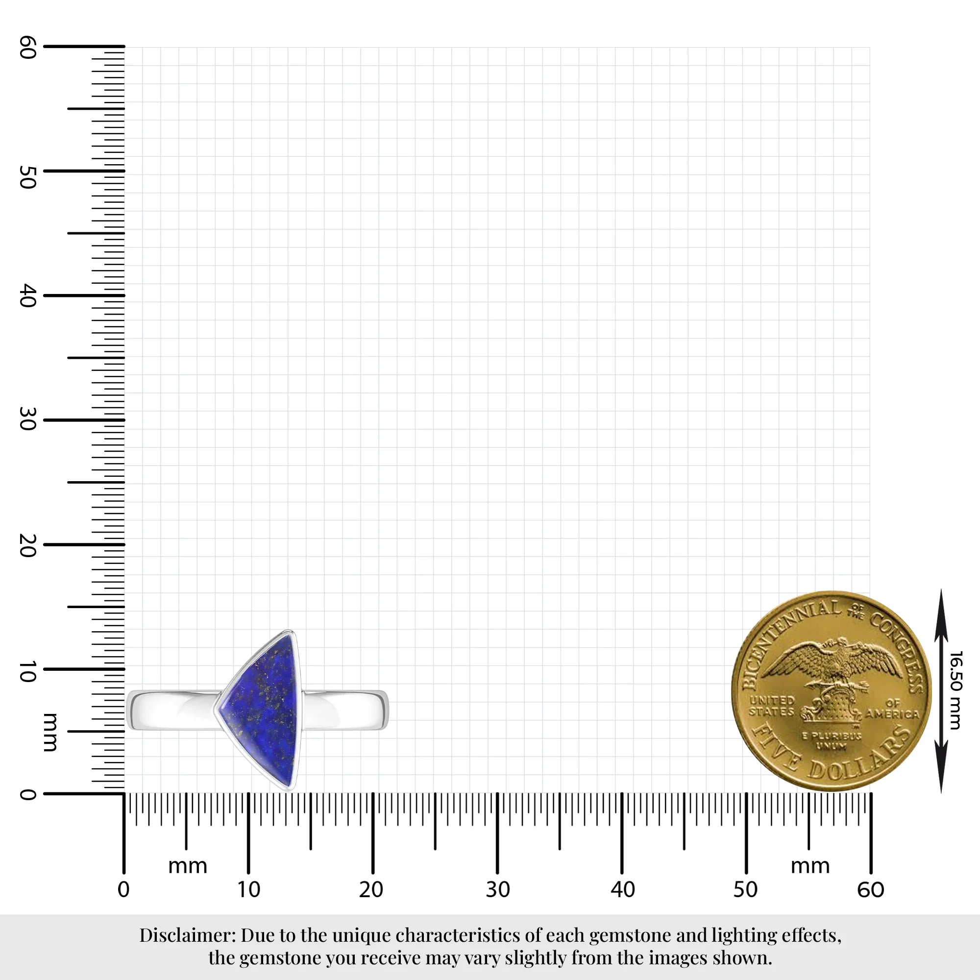 lapis-lazuli bezel-set ring