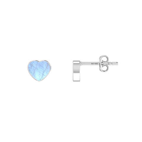 rainbow moonstone slice earrings