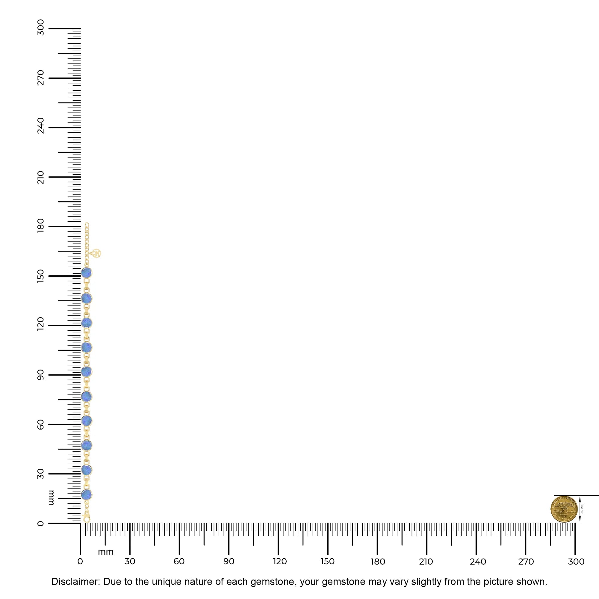 australian opal chain bracelet