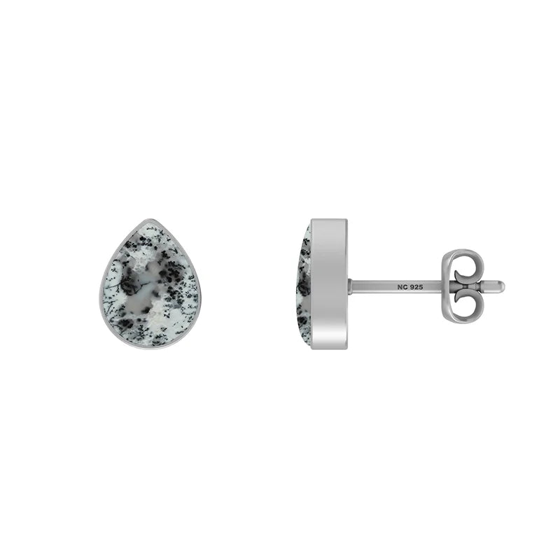dendritic opal cab earrings