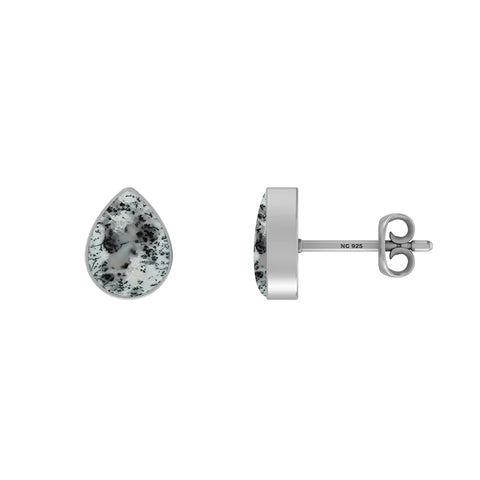 dendritic opal cab earrings