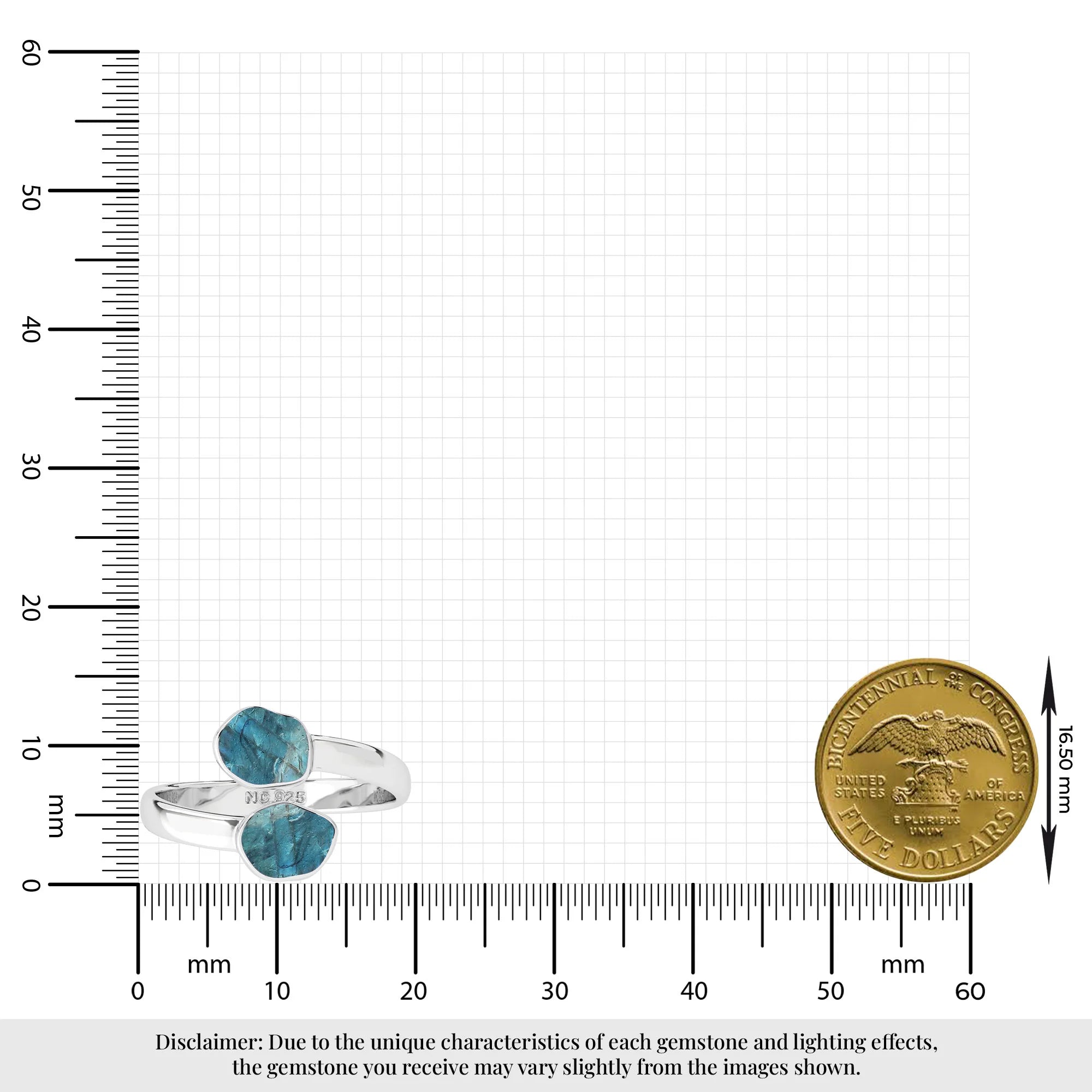 labradorite bezel-set ring