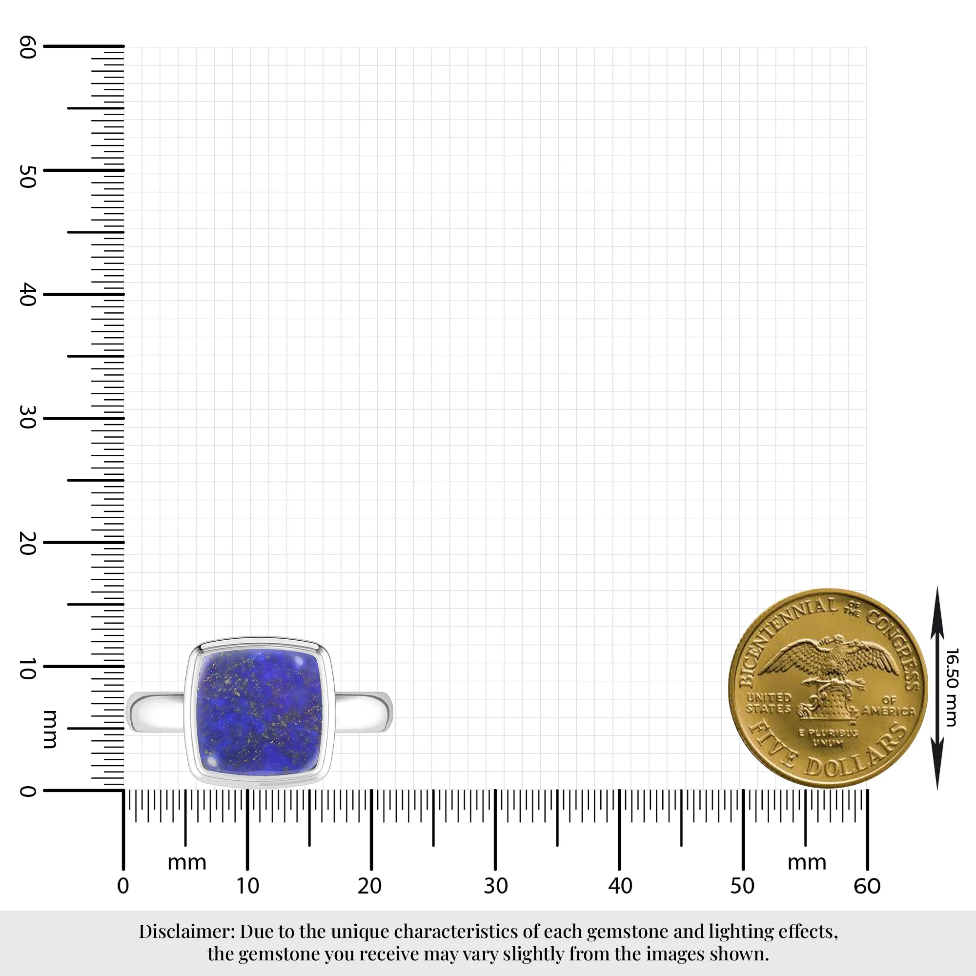 lapis-lazuli bezel-set ring