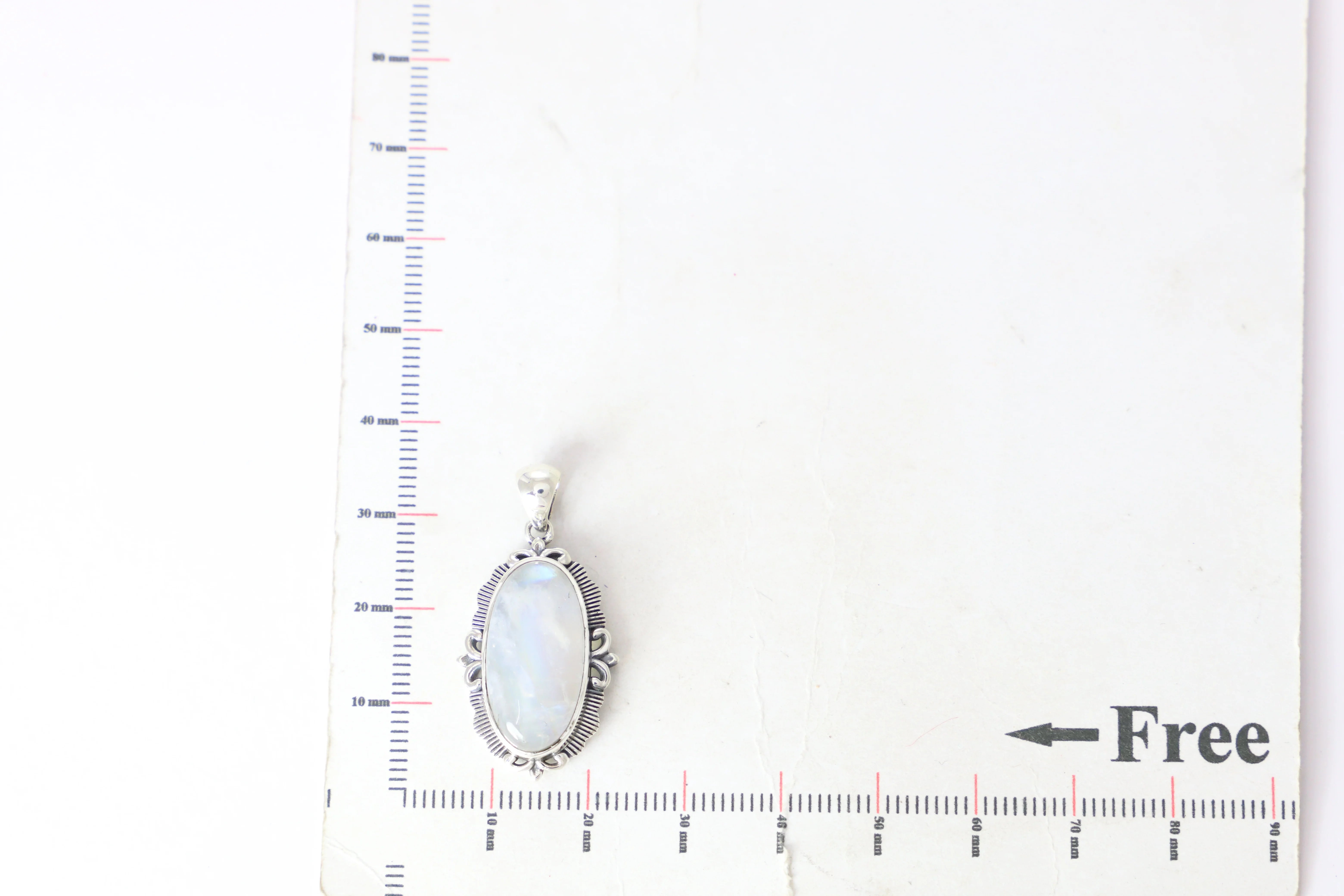 rainbow moonstone pendant
