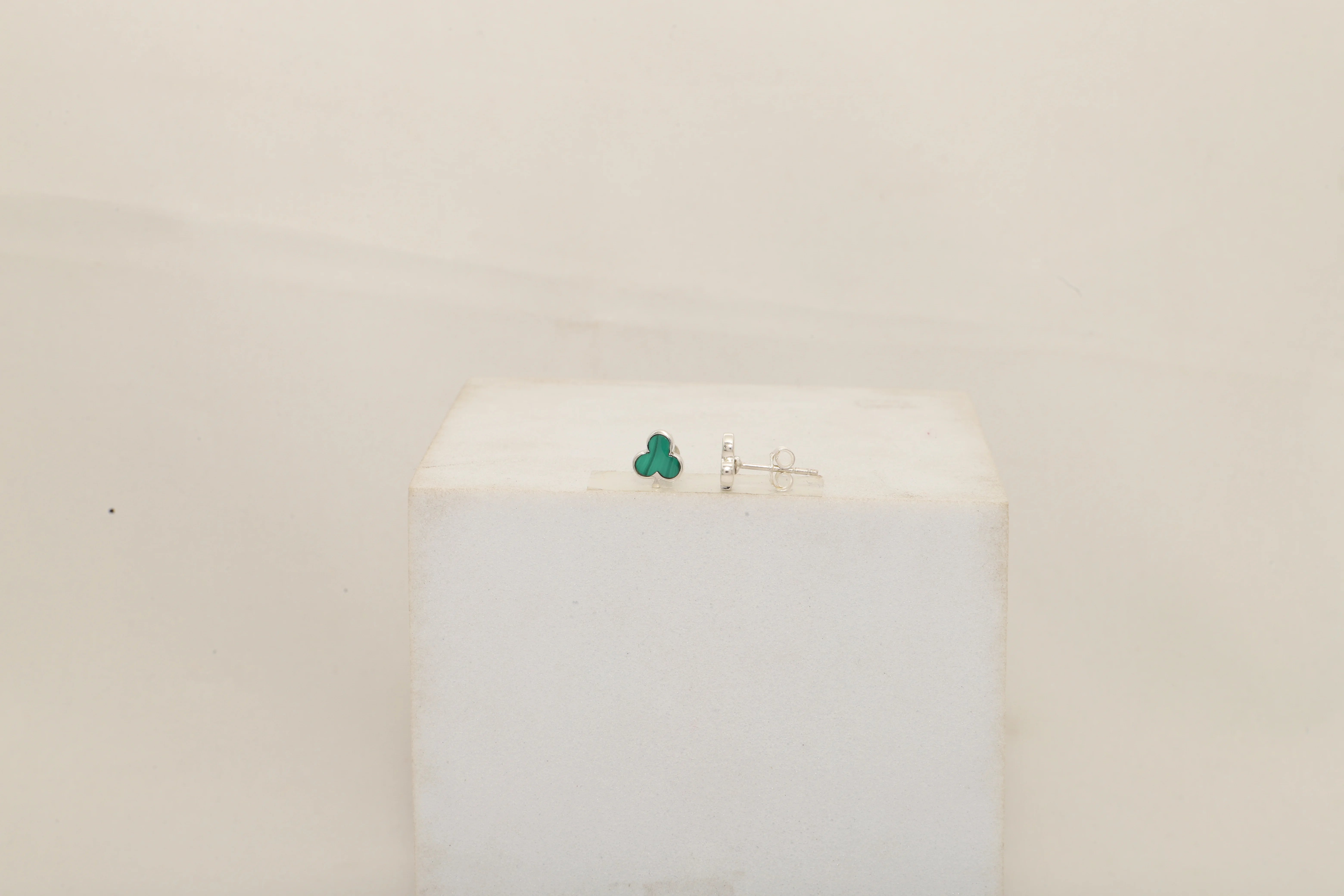 malachite slice earrings