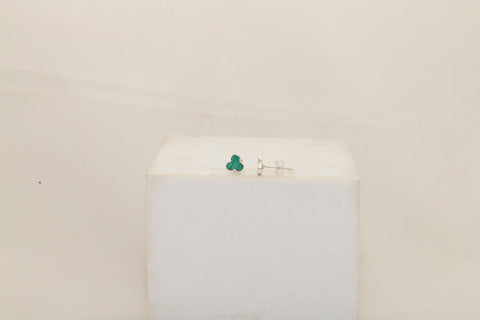 malachite slice earrings