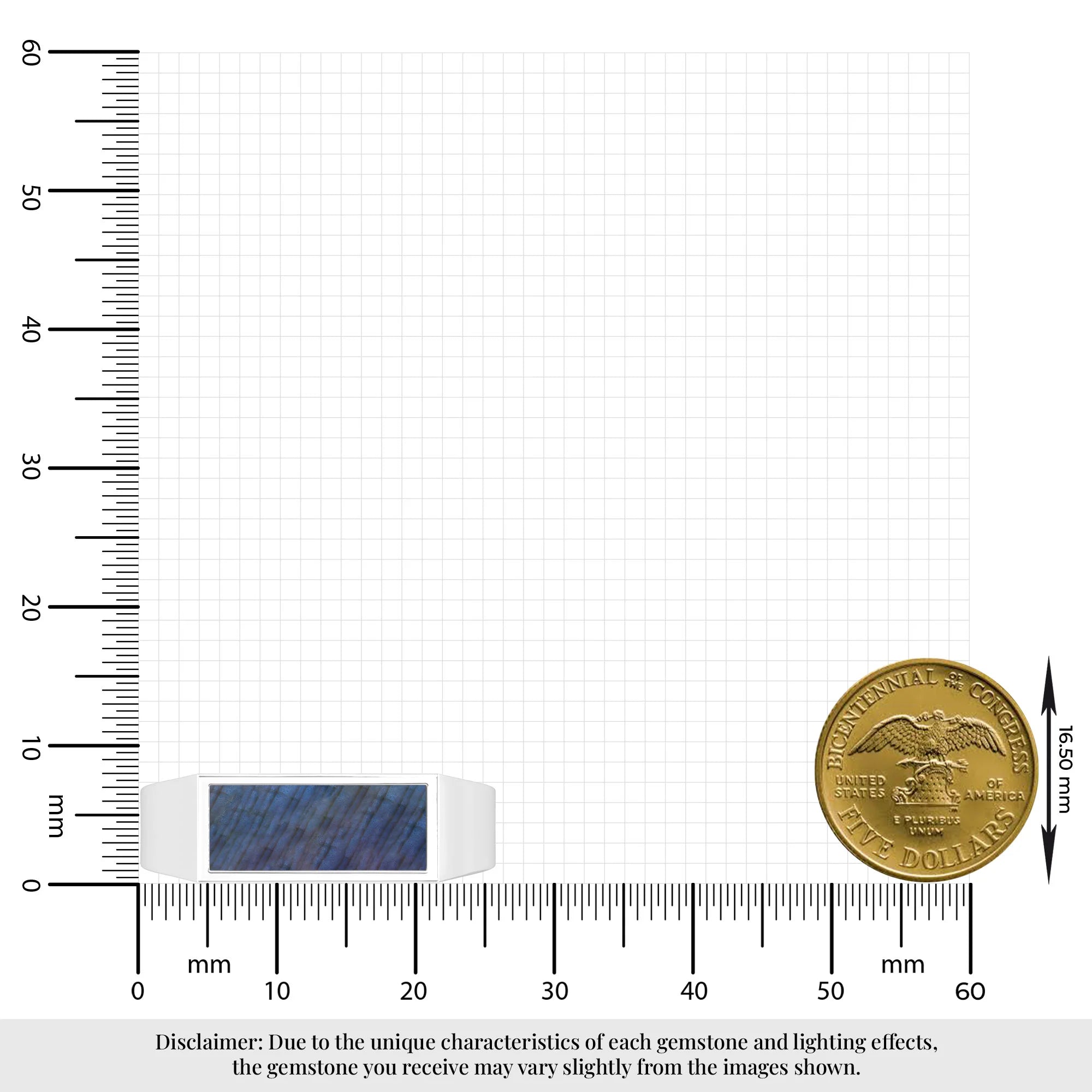 labradorite bezel-set ring