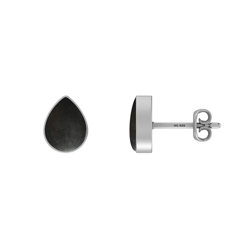shungite cab earrings