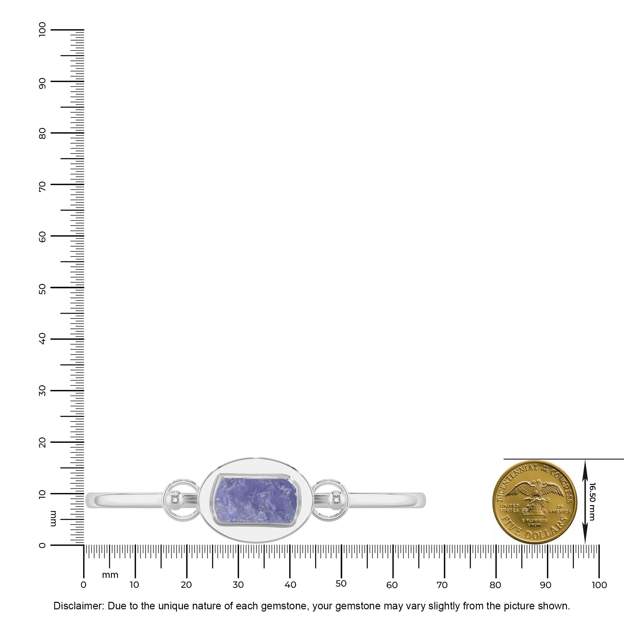 tanzanite rough bracelet