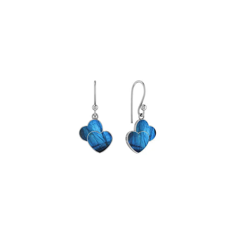 labradorite slice earrings