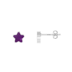amethyst slice earrings
