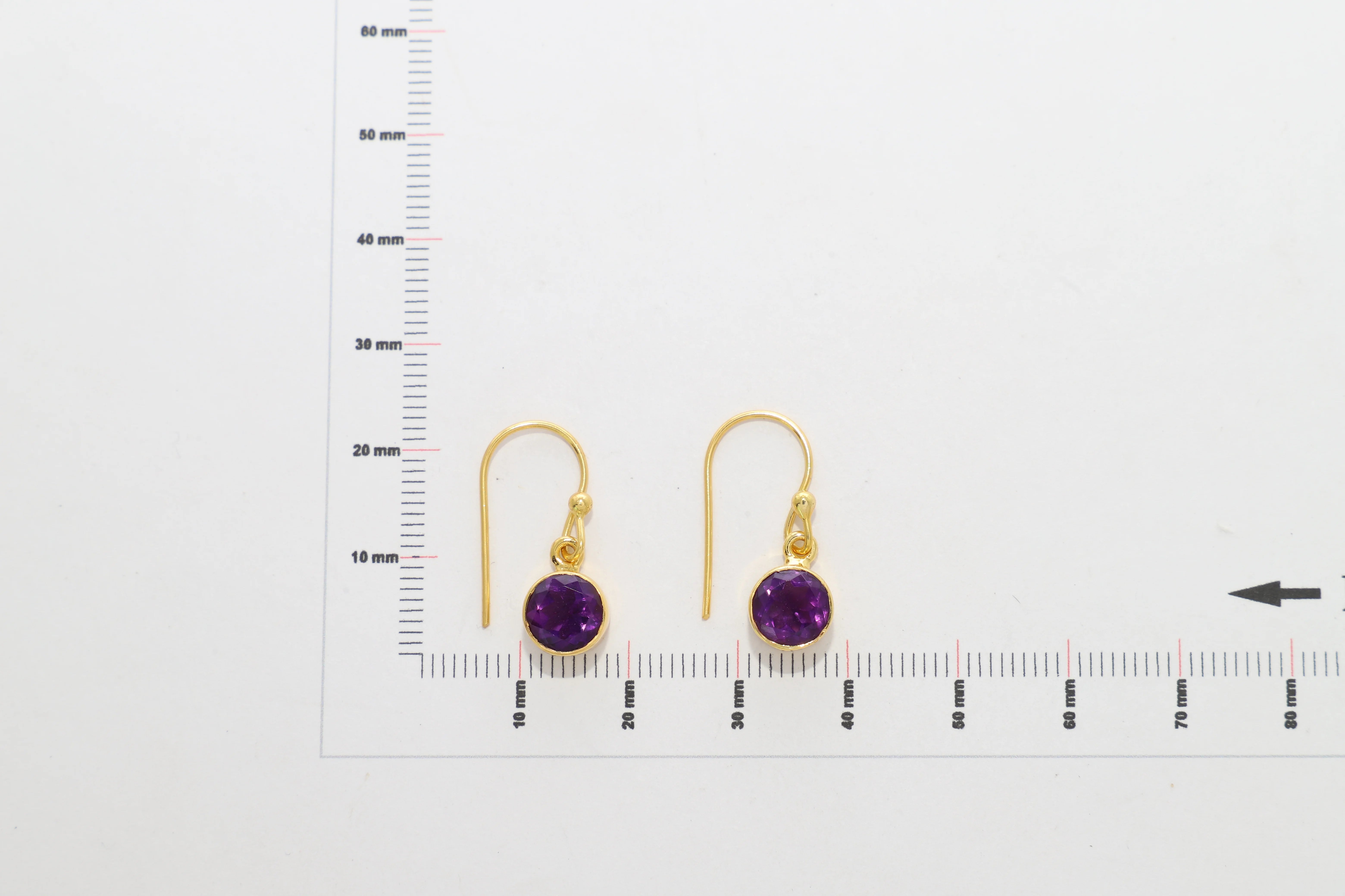 amethyst cut earrings