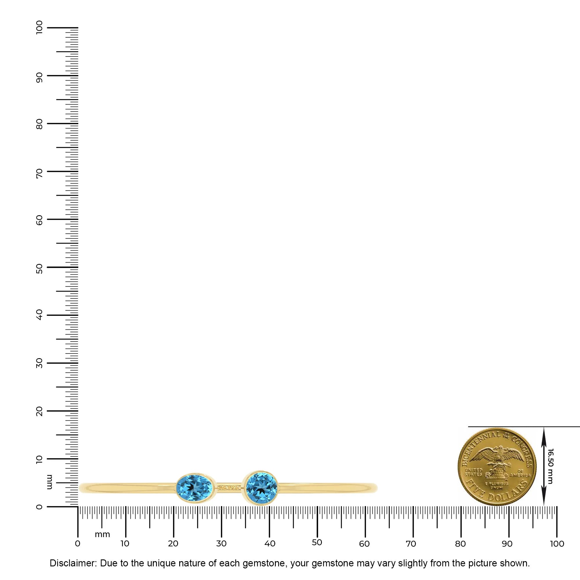 swiss blue topaz cut bracelet