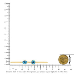 swiss blue topaz cut bracelet