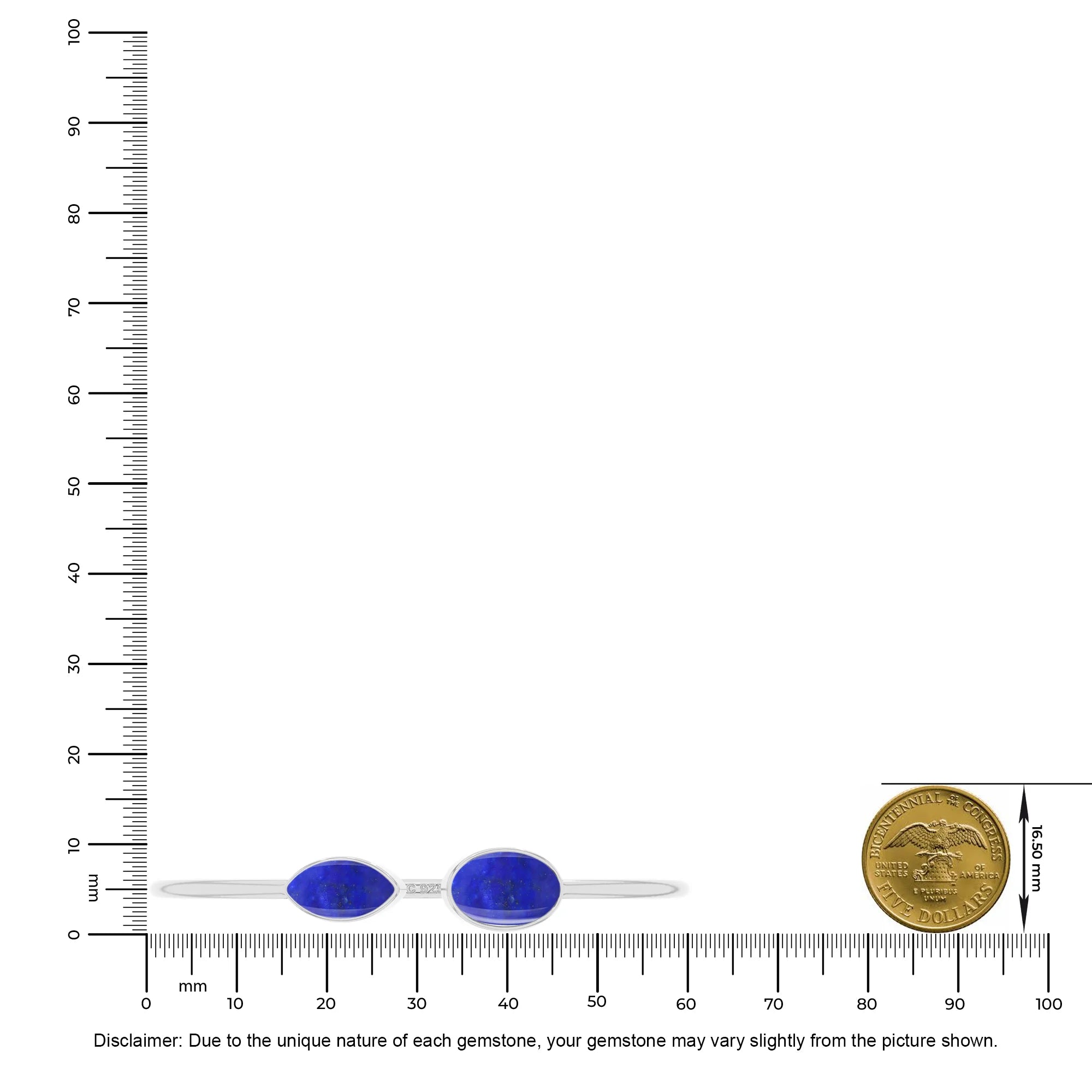 lapis lazuli cab bracelet