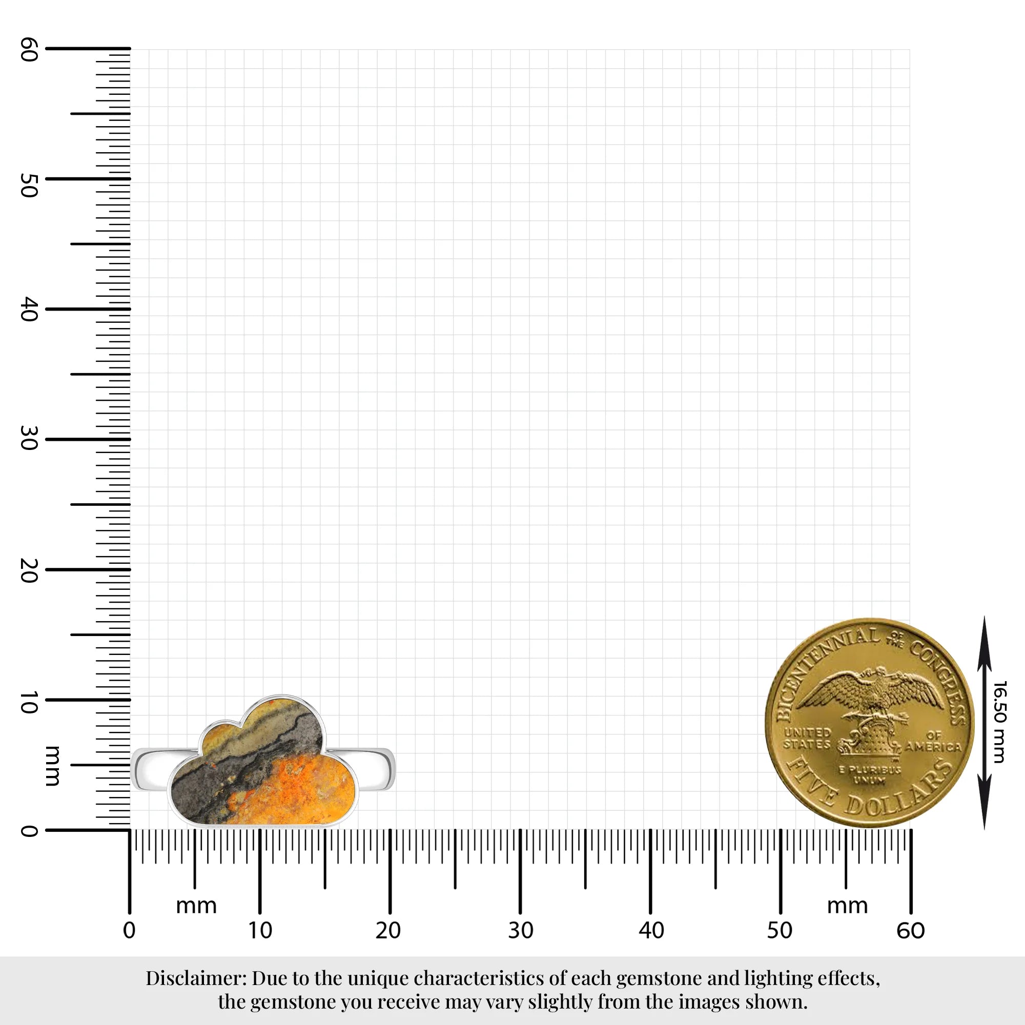 bumble bee stackable bezel-set ring