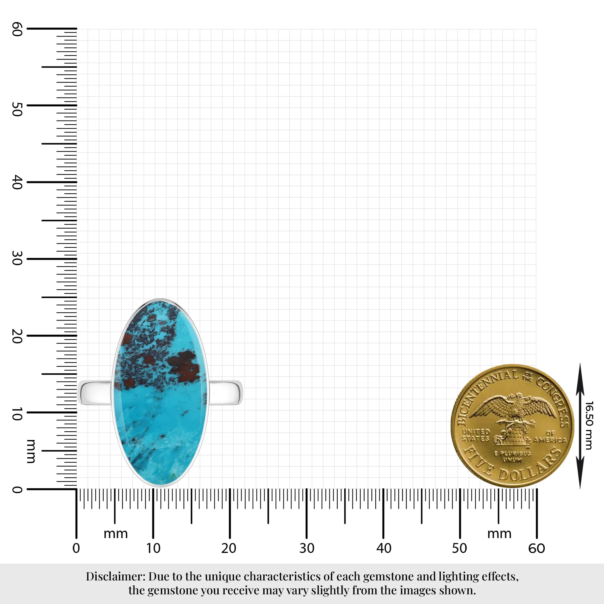 shattuckite bezel-set ring