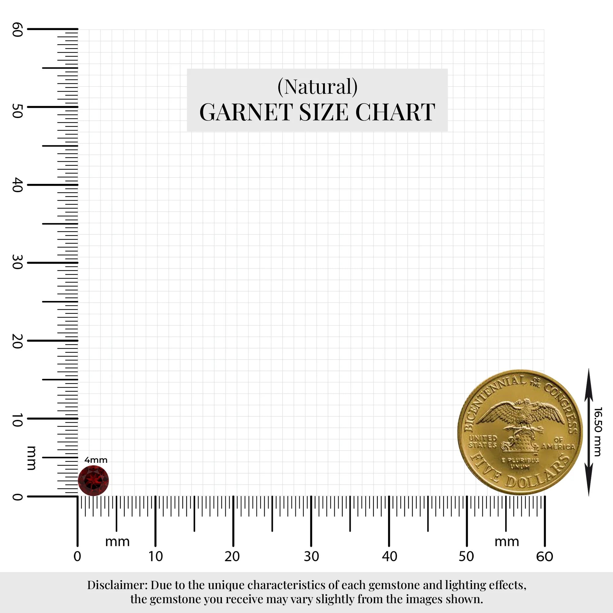 garnet stackable bezel-set ring