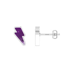 amethyst slice earrings