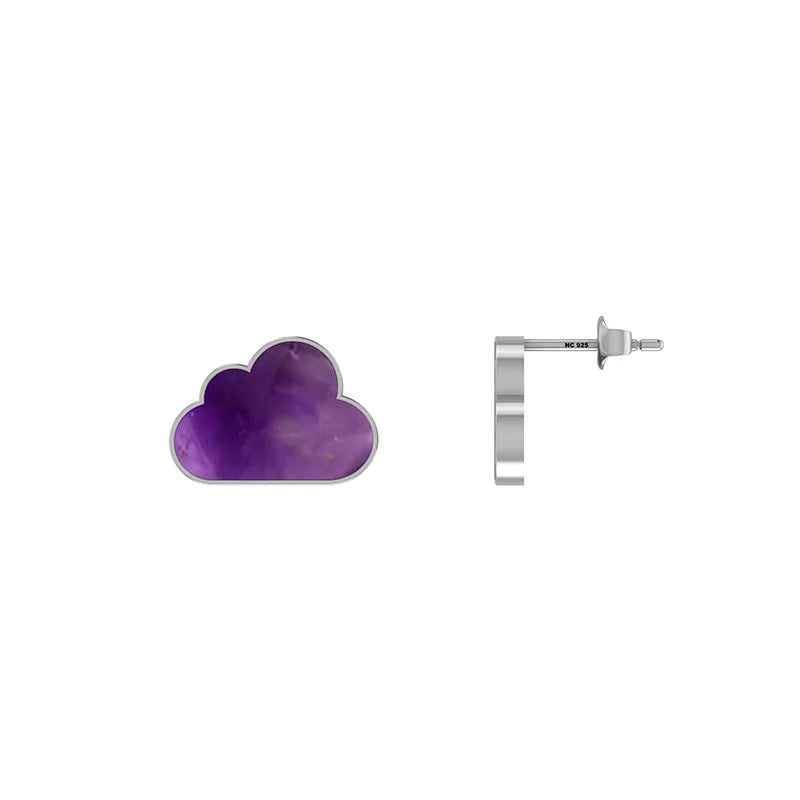amethyst slice earrings