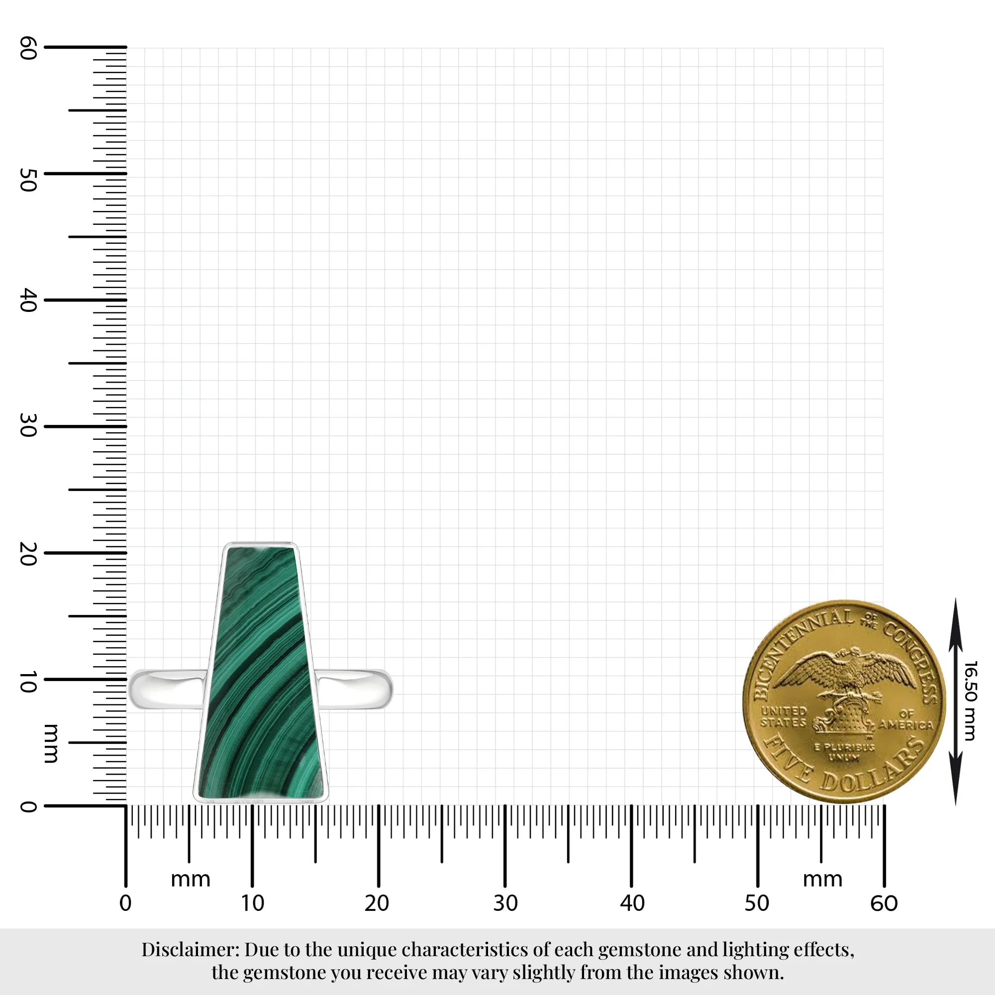 malachite bezel-set ring