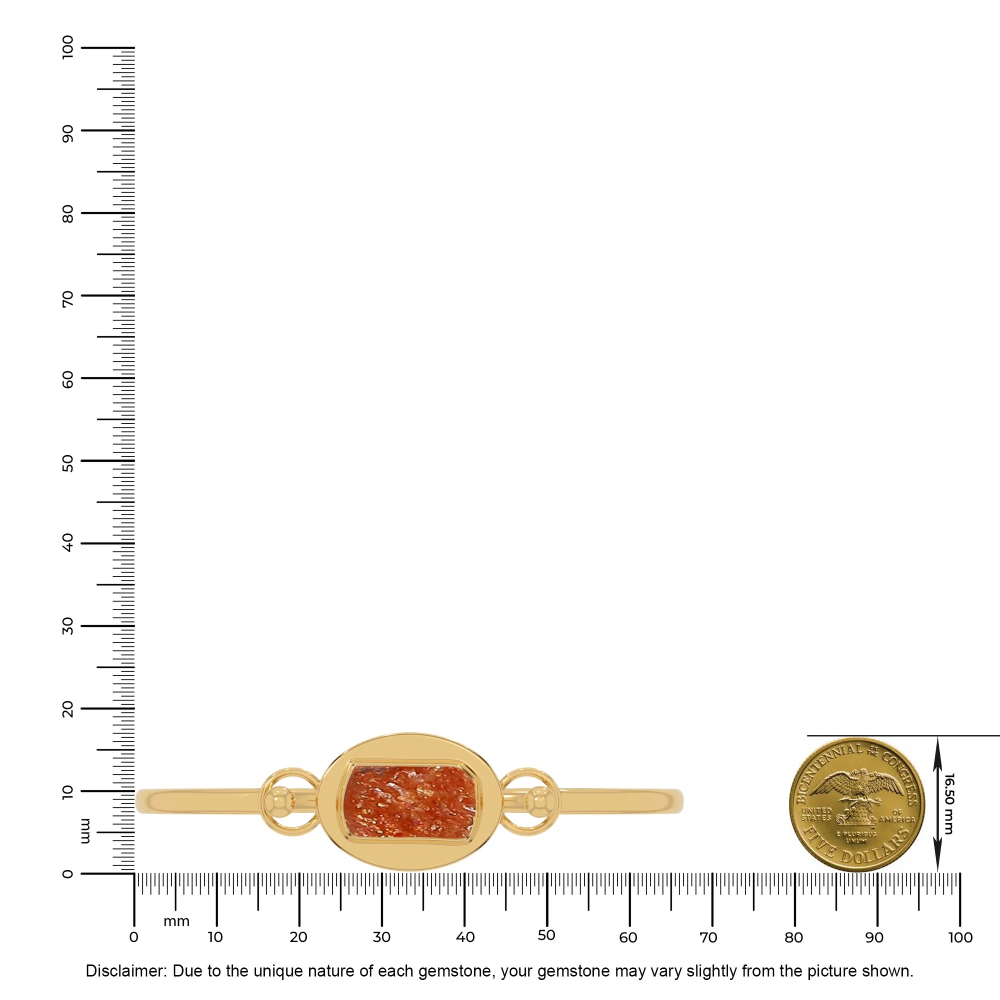 sunstone rough bracelet