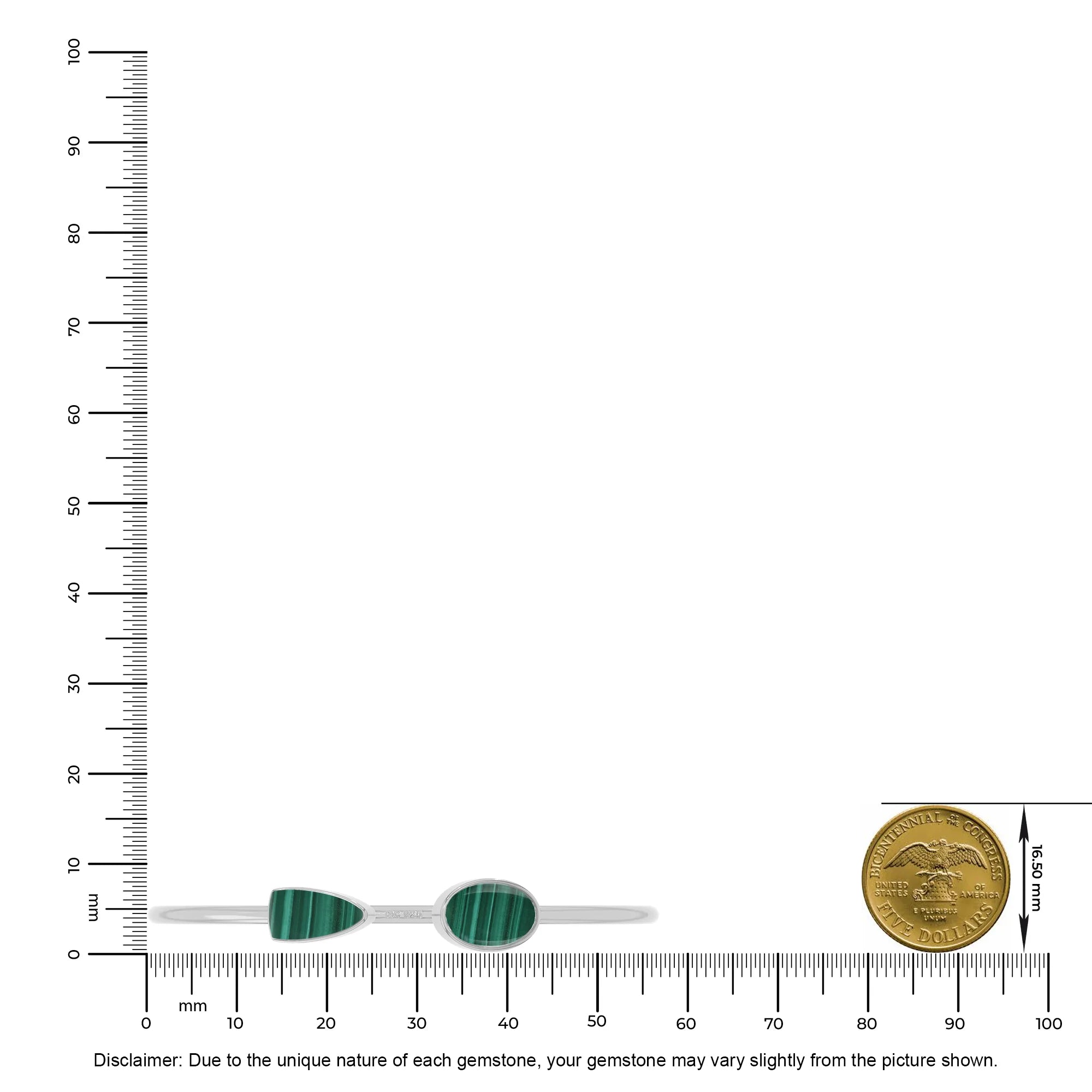 malachite cab bracelet