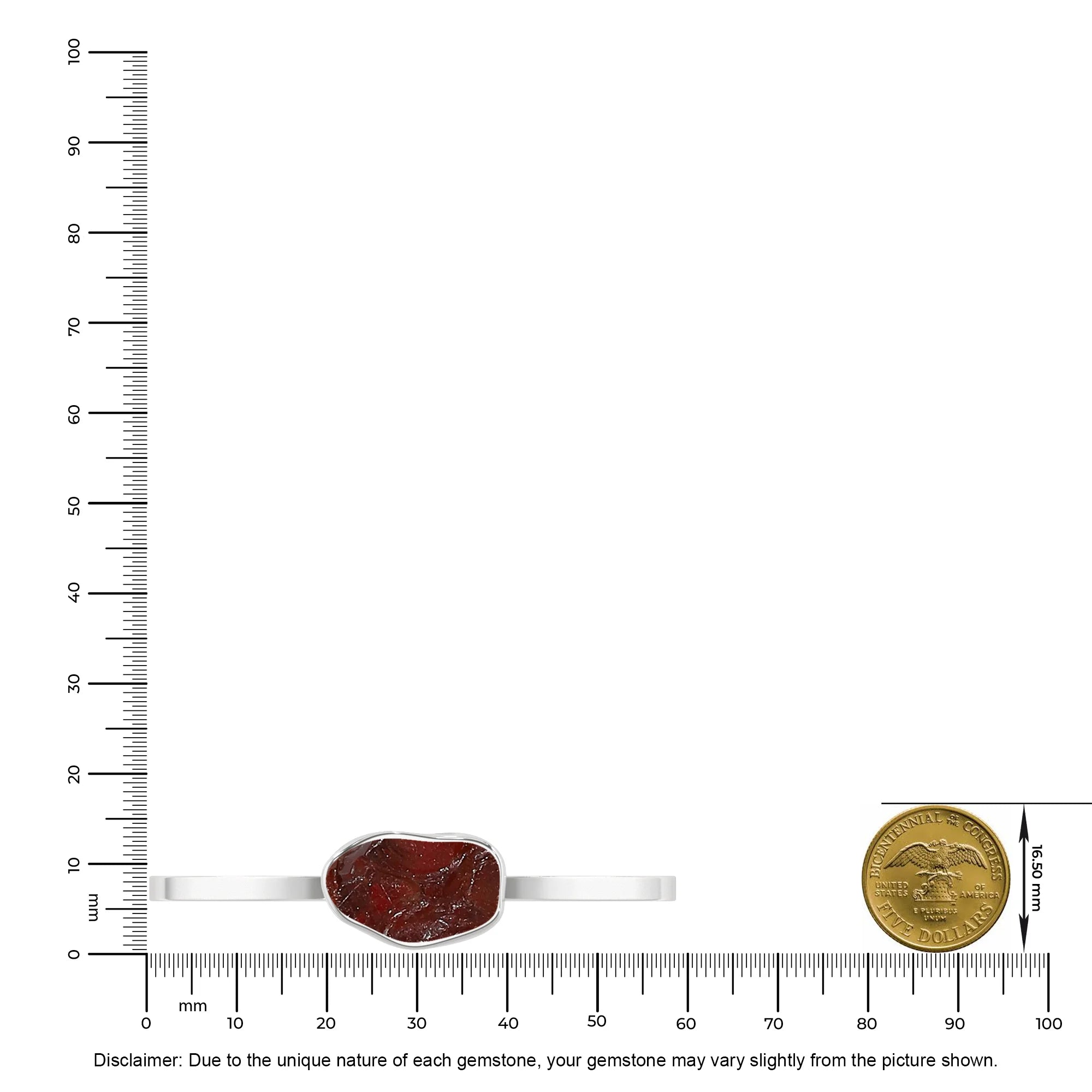 garnet rough bracelet