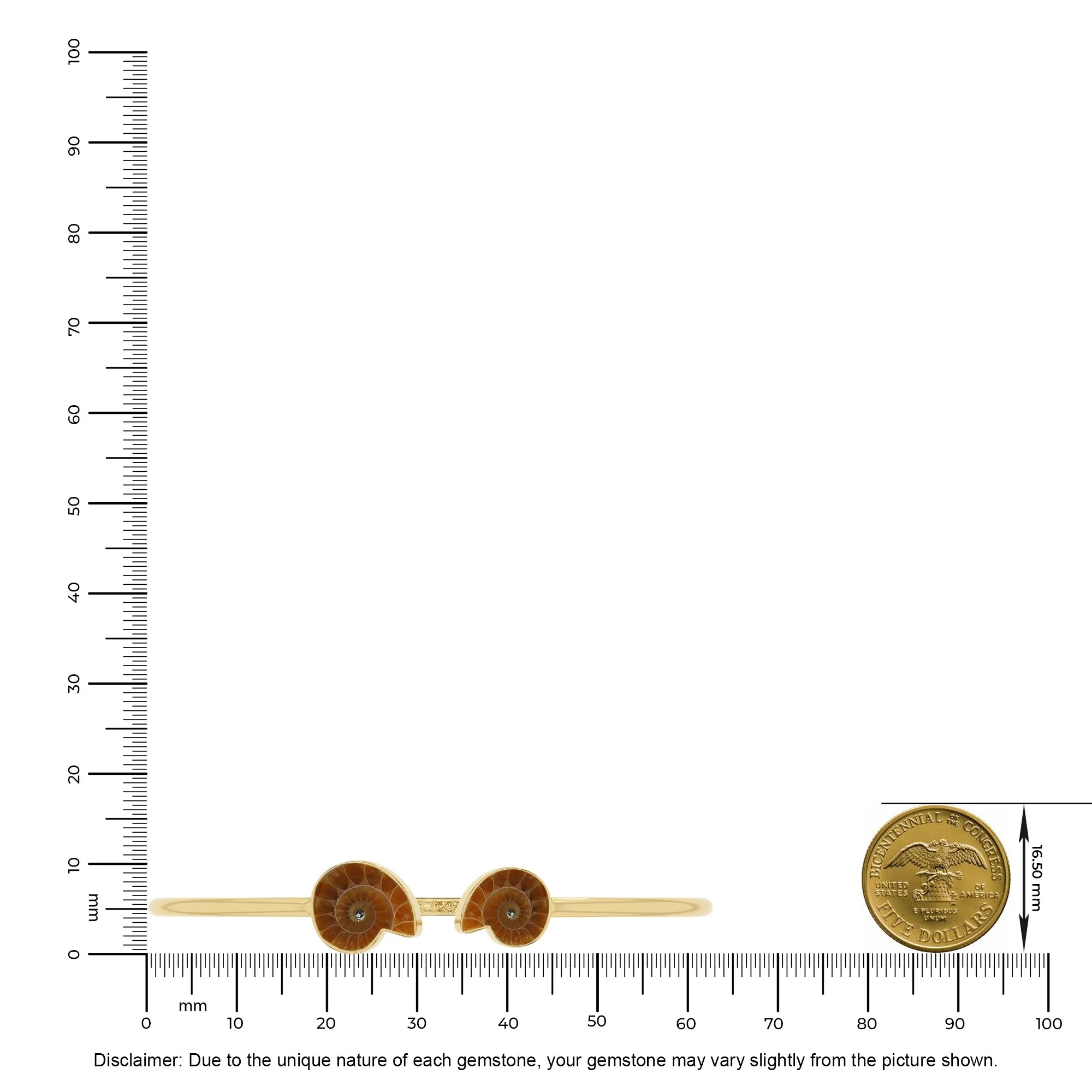 ammonite cab bracelet