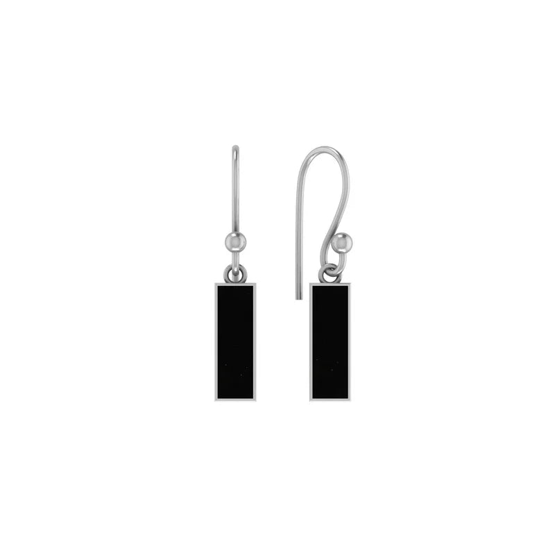 black onyx slice earrings