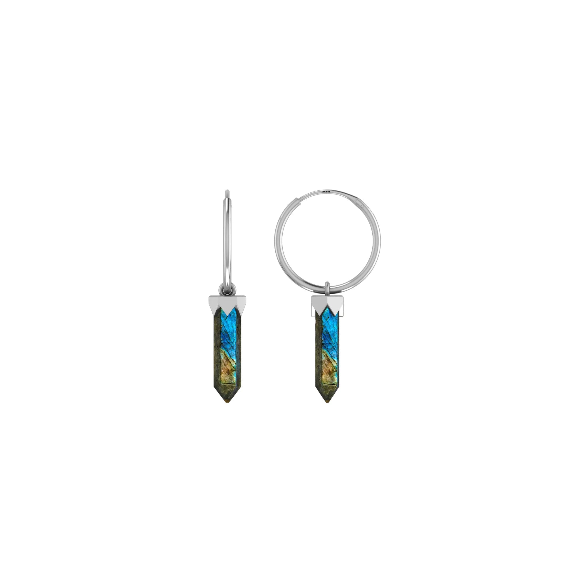 labradorite cut earrings