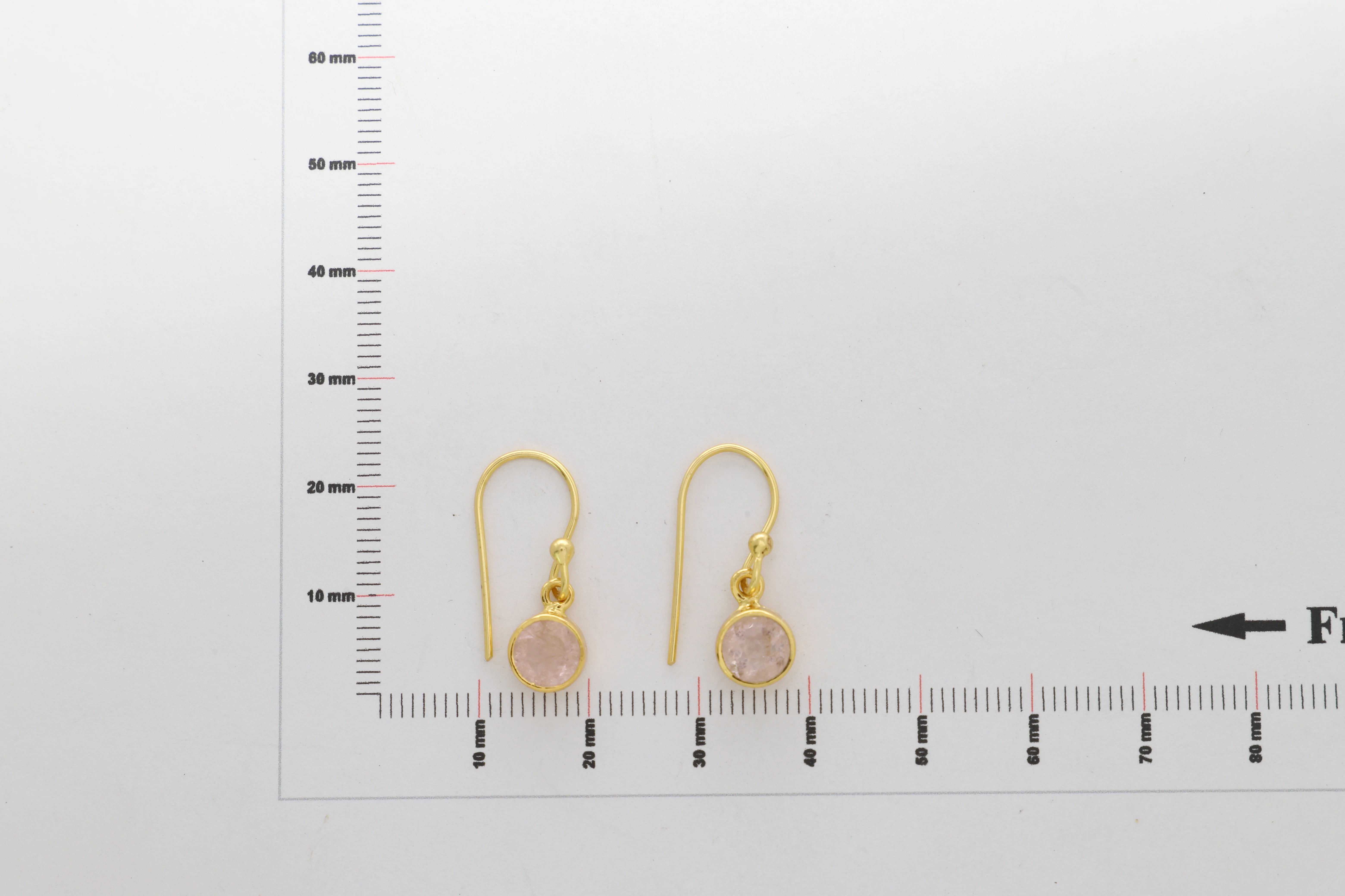 morganite cut earrings