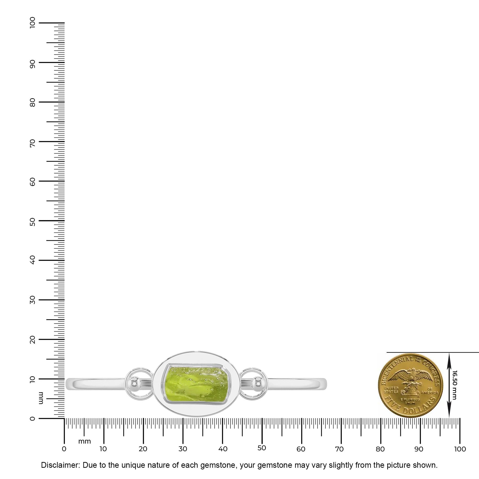 peridot rough bracelet