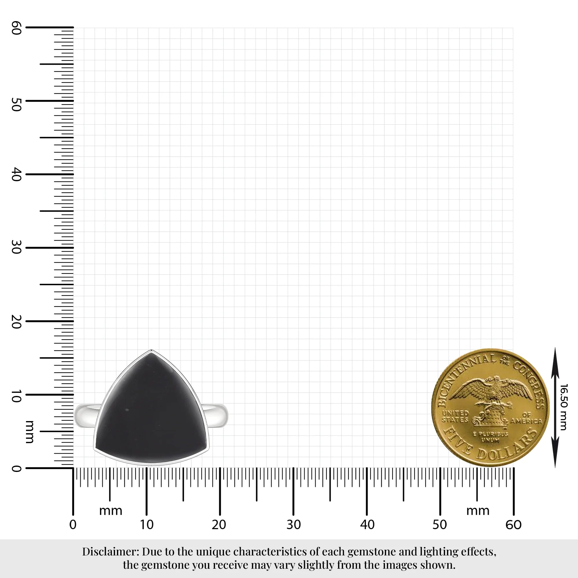 shungite bezel-set ring