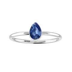 kyanite stackable bezel-set ring