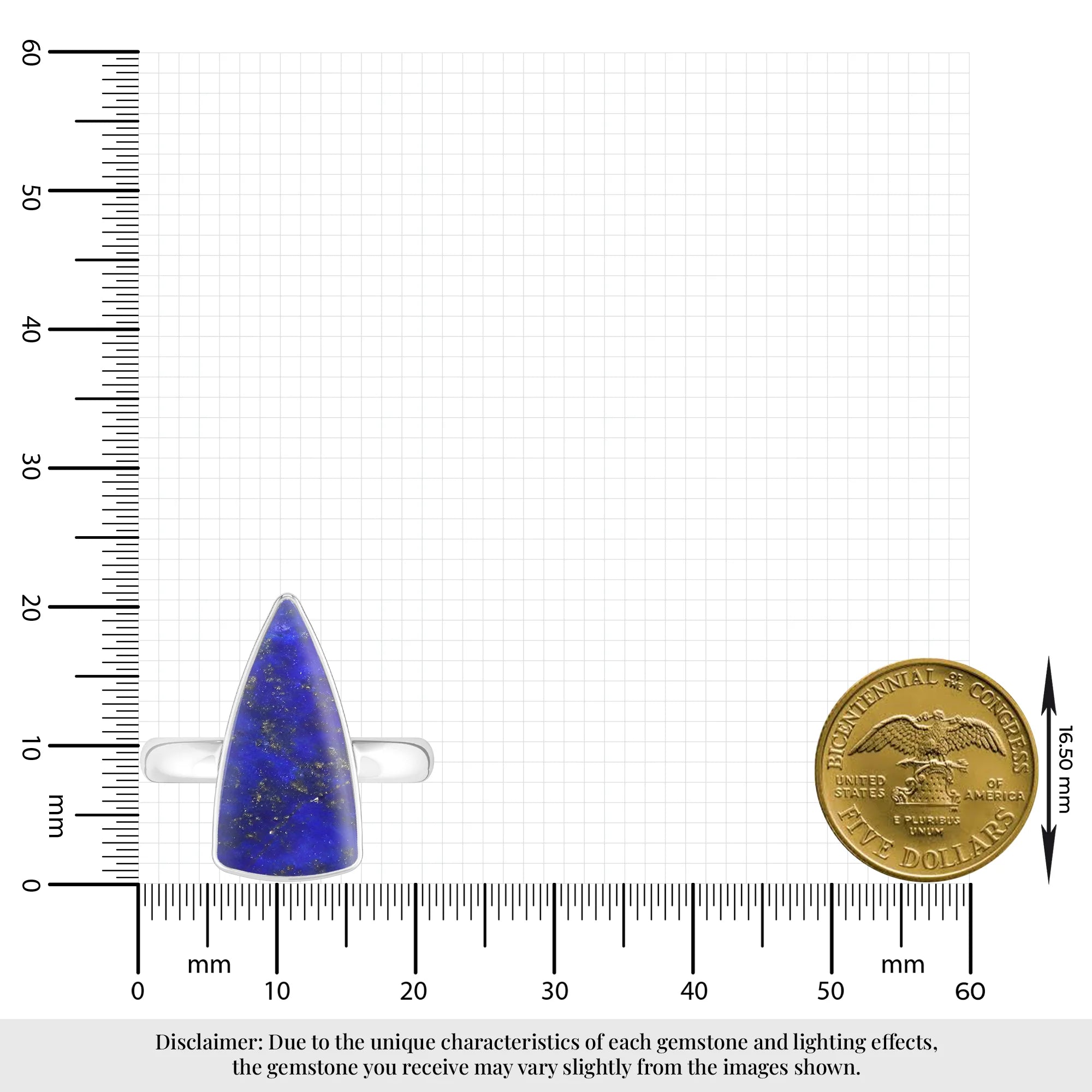 lapis-lazuli bezel-set ring