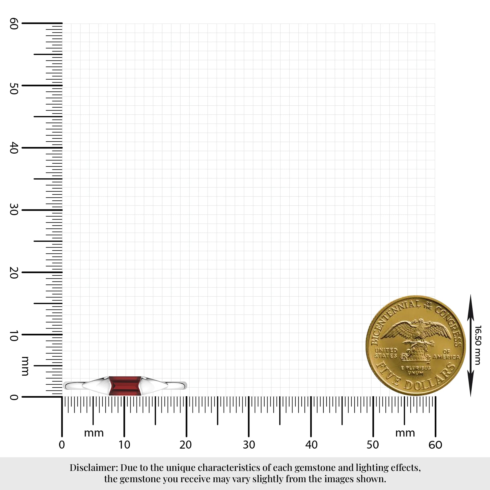 garnet bezel-set ring