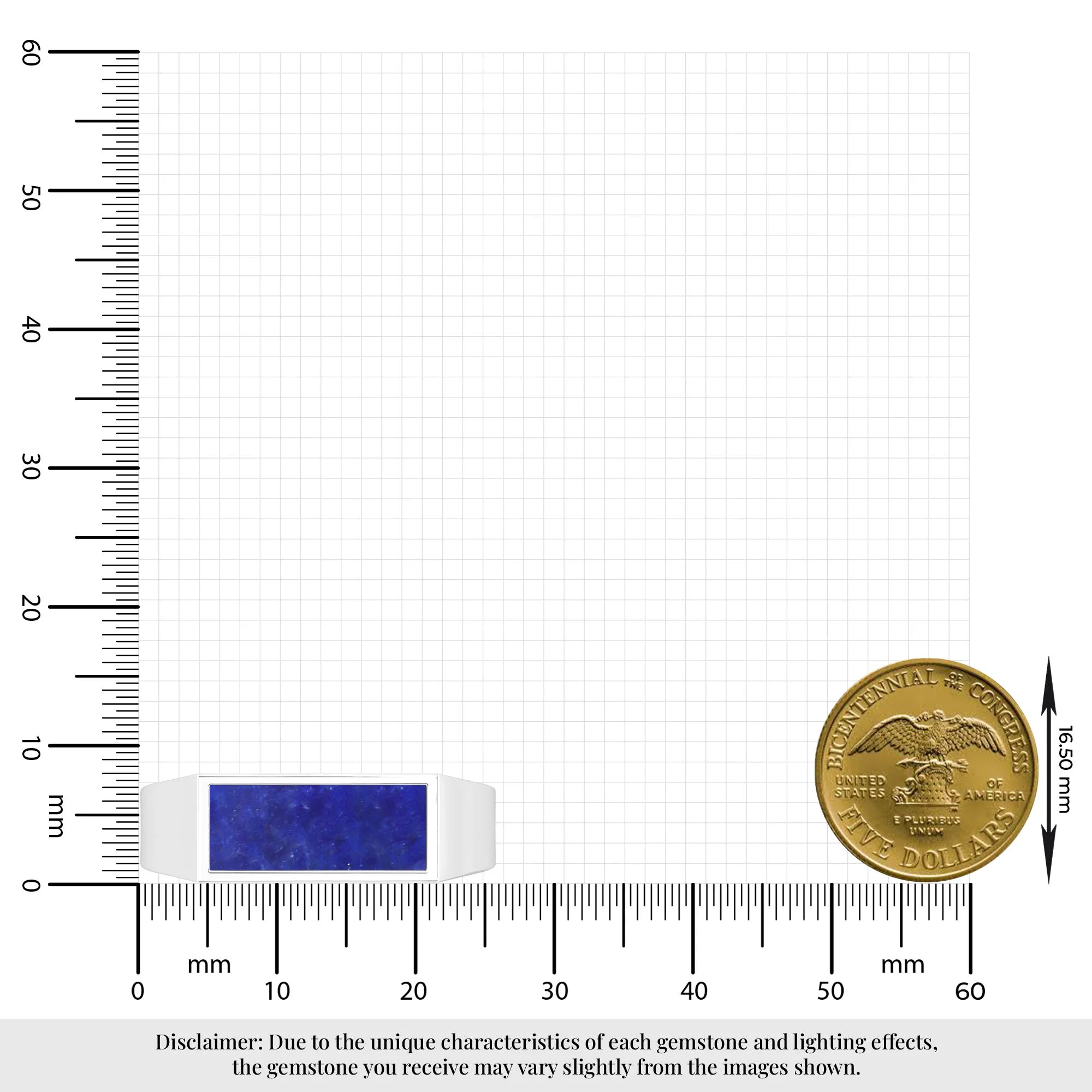 lapis lazuli bezel-set ring