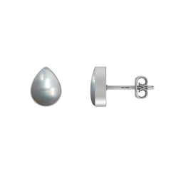 pearl cab pear earrings