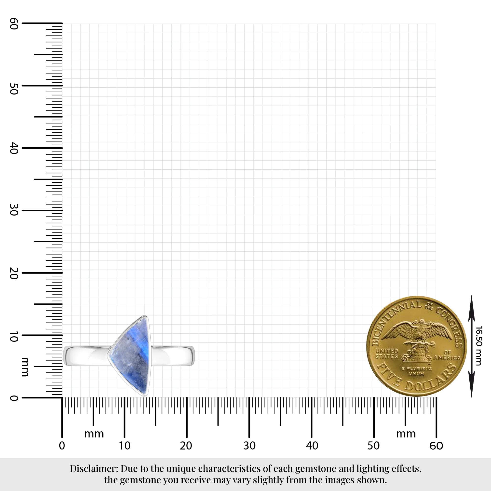 blue-moonstone bezel-set ring