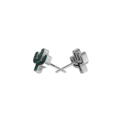 malachite slice earrings