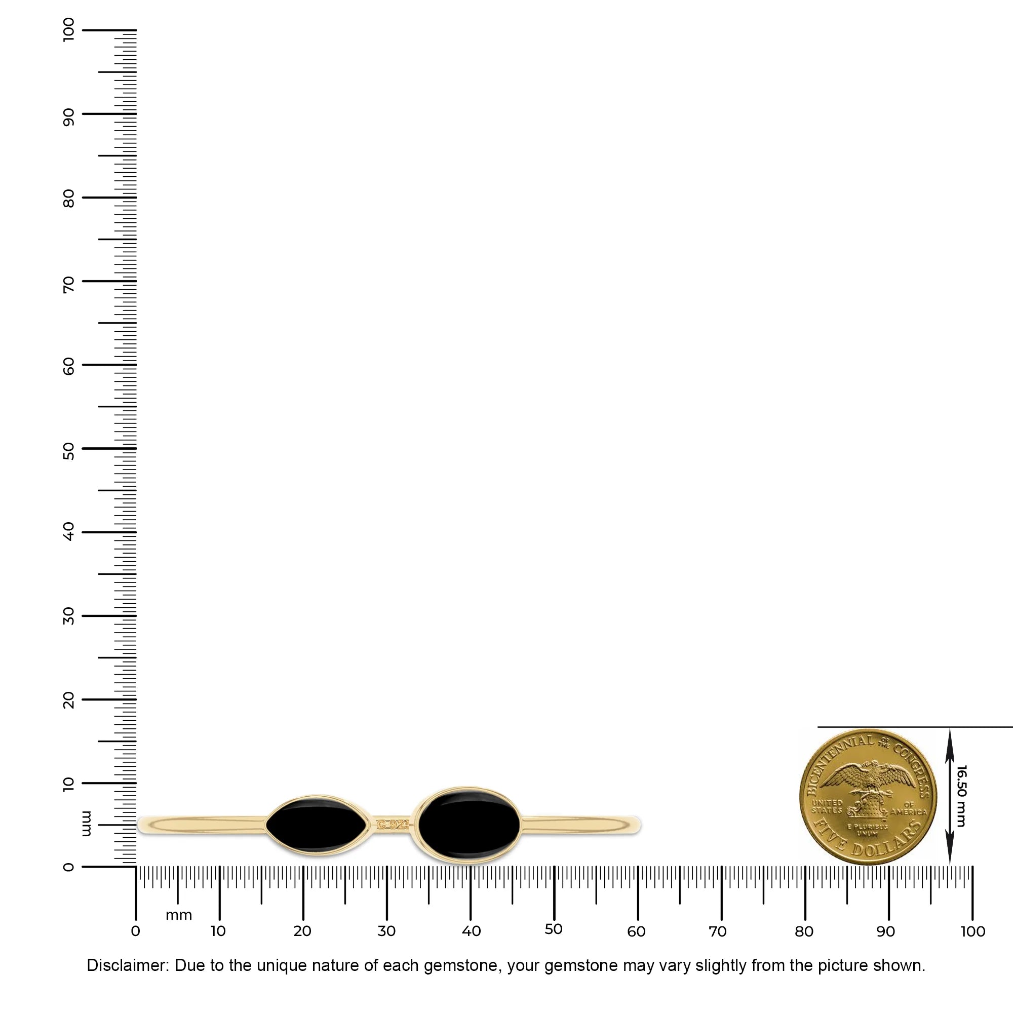 black onyx cab bracelet