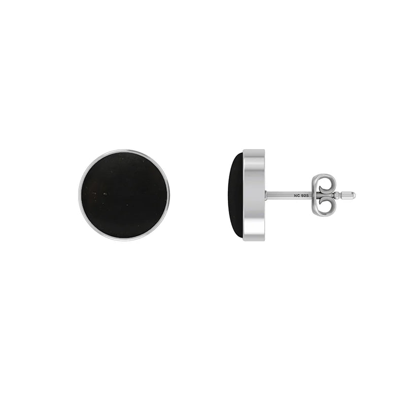 shungite cab earrings
