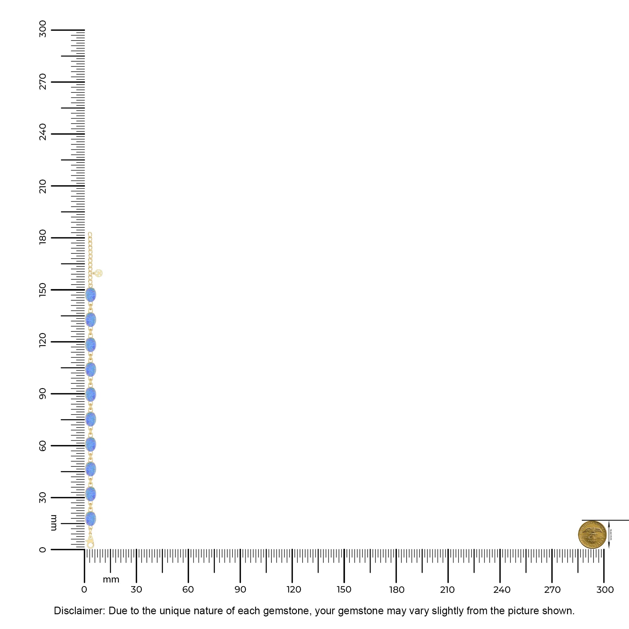 australian opal chain bracelet
