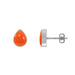 carnelian cab pear earrings