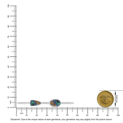 azurite malachite cab bracelet