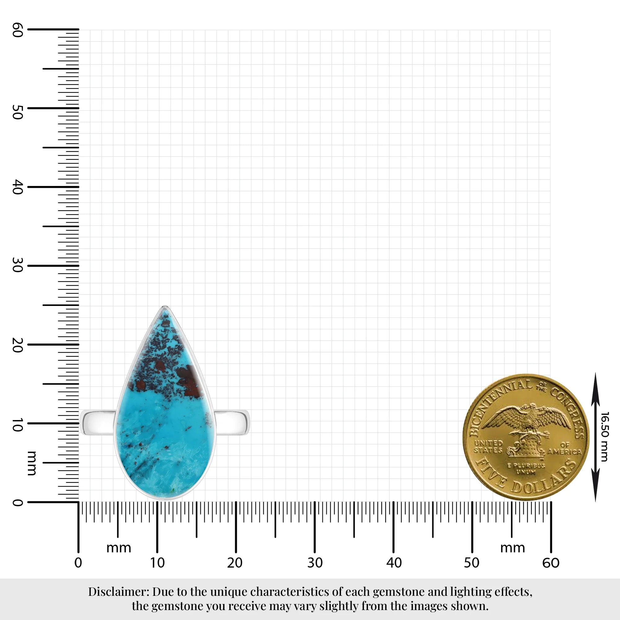 shattuckite bezel-set ring