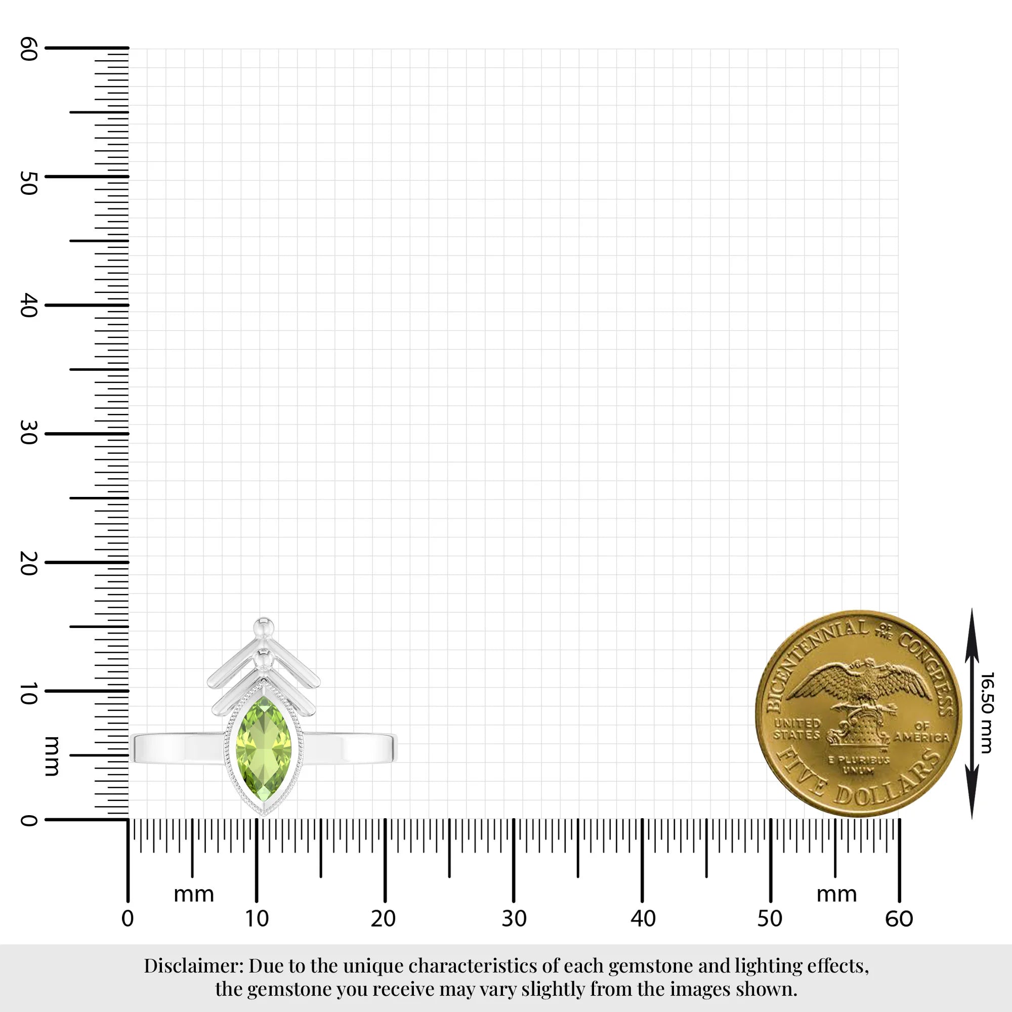 peridot bezel-set ring