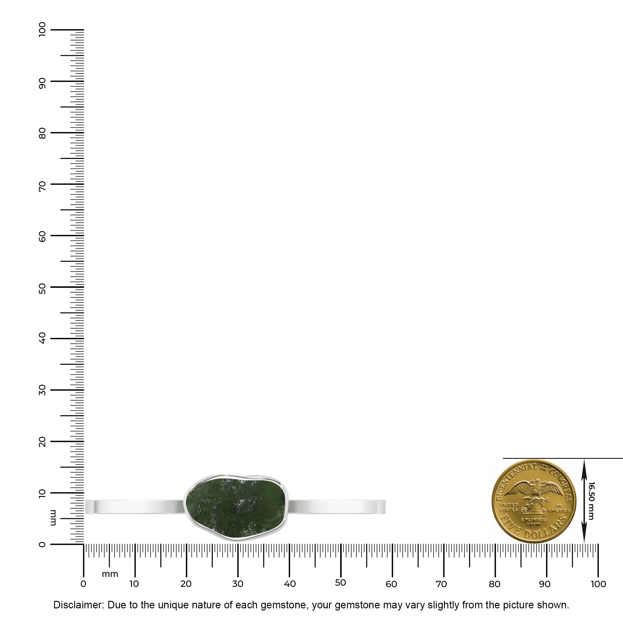 moldavite rough bracelet